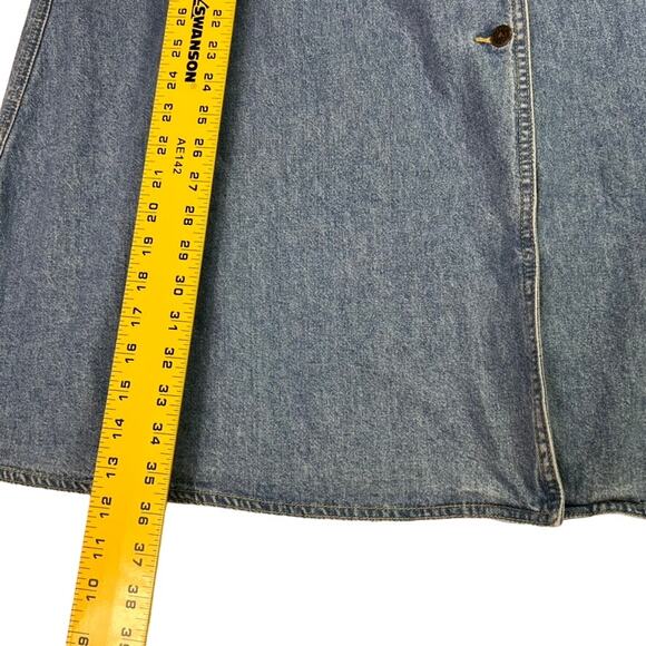 Liz Wear Skirt Women's Size 10 Denim Jean Button Down ALine Flare Hem Vintage - Picture 5 of 6